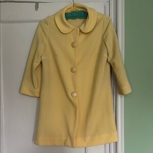 1960s retro yellow twiggy coat